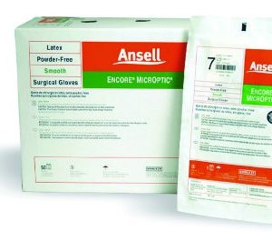Surgical Glove ENCORE® MicrOptic® Size 7.5 Sterile Pair Latex Extended Cuff Length Smooth Brown Not Chemo Approved (50pr/bx)