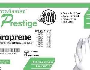 Surgical Glove DermAssist® Prestige® Size 7.5 Sterile Pair Polyisoprene Extended Cuff Length Fully Textured Ivory Not Chemo Approved