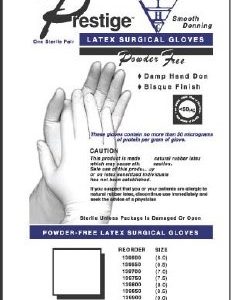Surgical Glove DermAssist® Prestige® DHD Size 8.5 Sterile Pair Latex Extended Cuff Length Smooth Ivory Not Chemo Approved (50pr/bx)