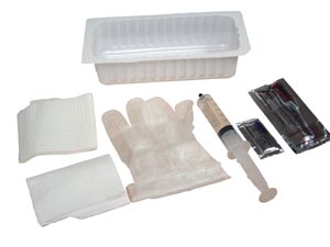 AMSINO AMSURE® FOLEY INSERTION TRAY (1 cs) Prefilled 30cc Syringe of Sterile Water, 20/cs