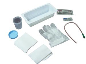 AMSINO AMSURE® URETHRAL CATHETERIZATION TRAY (1 cs) 14FR Urethral PVC Catheter, Sterile & Latex Free (LF), 20/cs