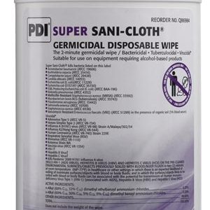 PDI SUPER SANI-CLOTH® GERMICIDAL DISPOSABLE WIPE (1 cs) X-Large, 7½" x 15", 65/canister, 6 can/cs