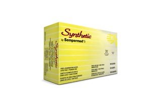 SEMPERMED SYNTHETIC GLOVE (1 cs) X-Small, Powder Free (PF), Beaded Cuff, Ambidextrous, 100/bx, 10 bx/cs