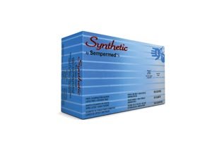 SEMPERMED SYNTHETIC GLOVE (1 cs) Large, Powder Free (PF), Beaded Cuff, Ambidextrous, 100/bx, 10 bx/cs
