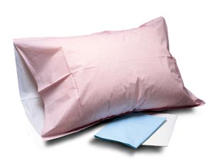 TIDI DISPOSABLE PILLOWCASES (1 cs) 21" x 30", Tissue/ Poly, Blue, 100/cs